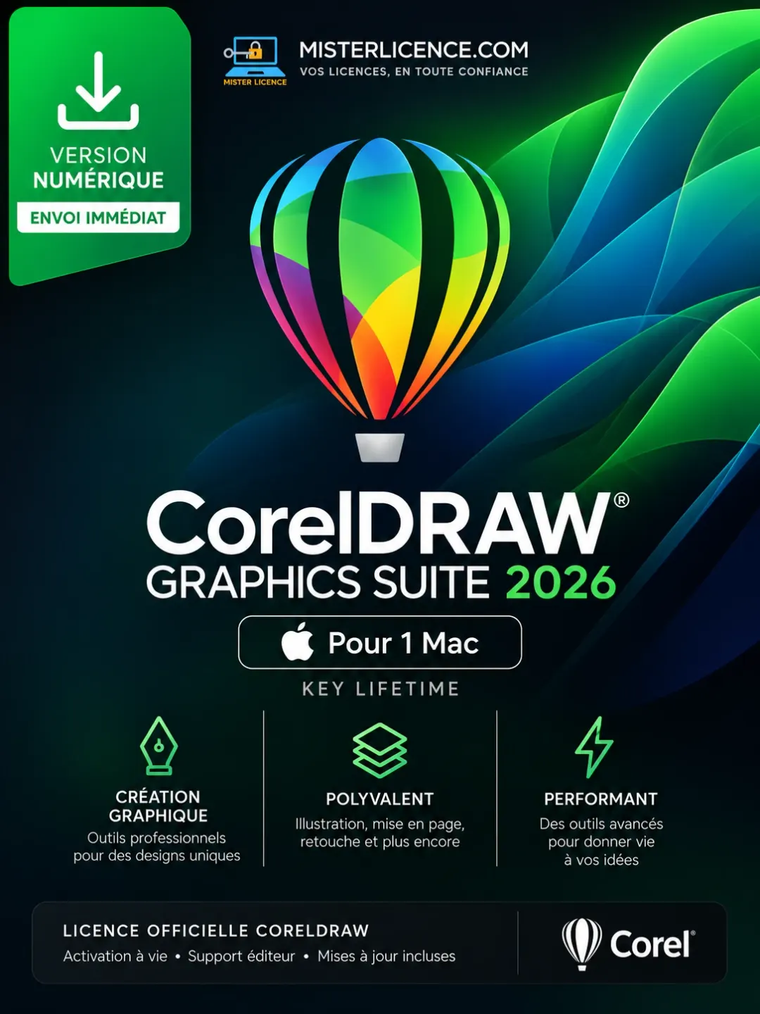 CorelDRAW Graphics Suite 2026 - Mac - à vie