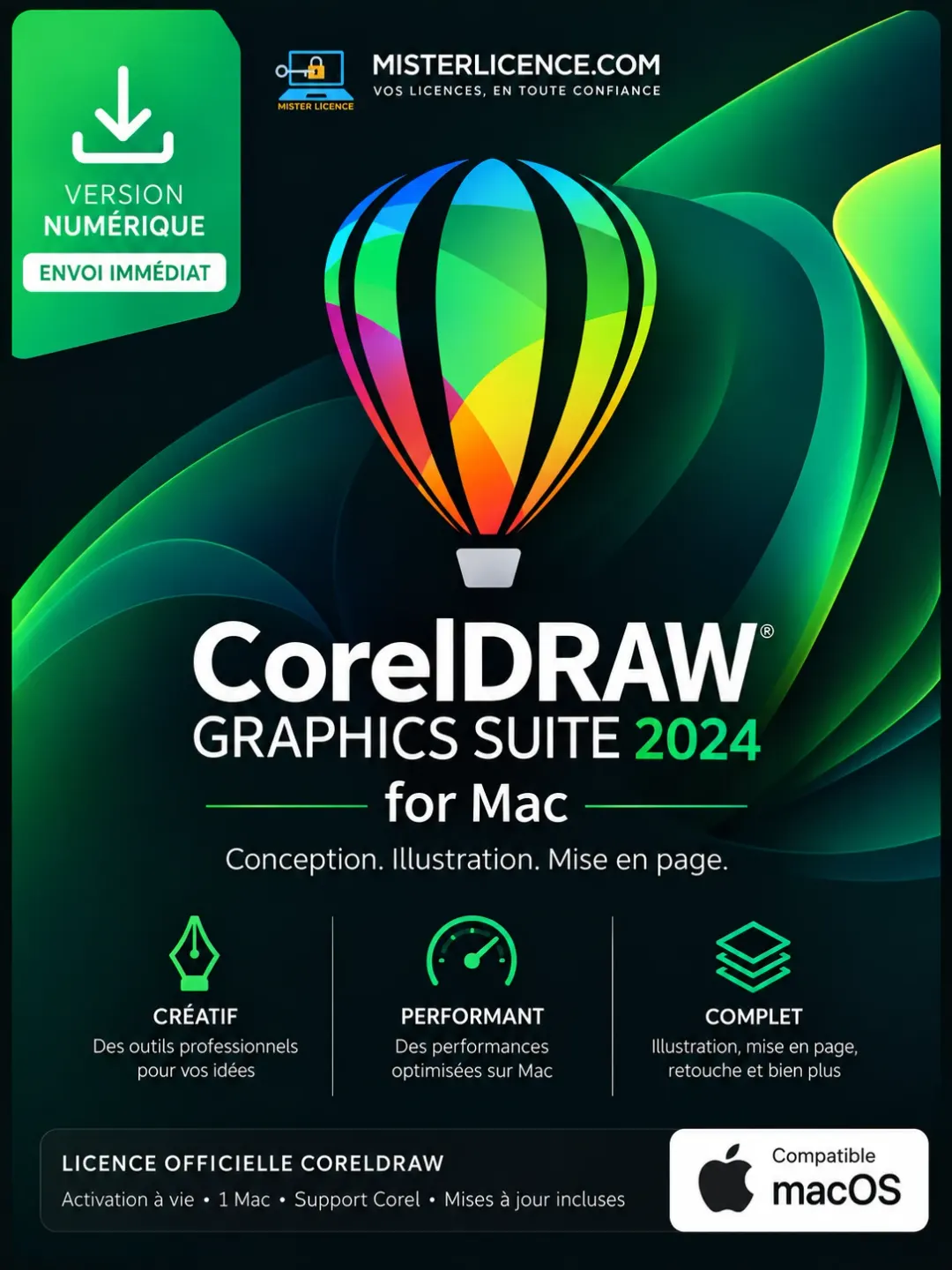 CorelDRAW Graphics Suite 2024 - Mac - à vie