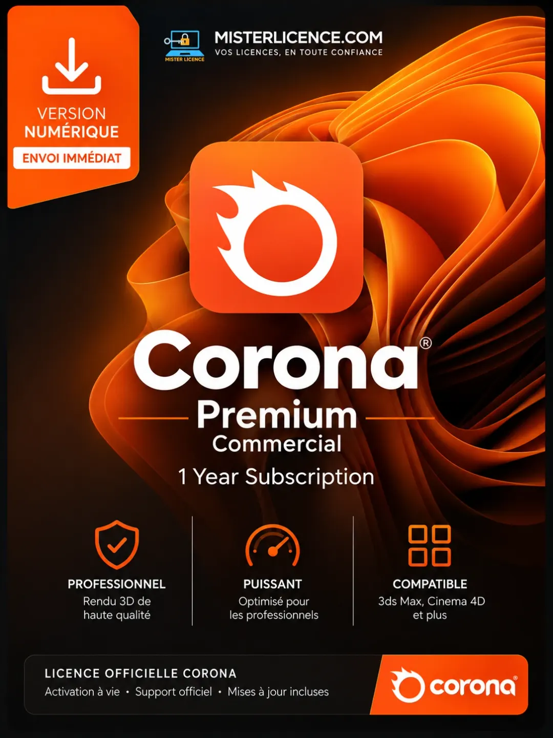 Corona Premium Commercial - 1 an - Image principale du produit