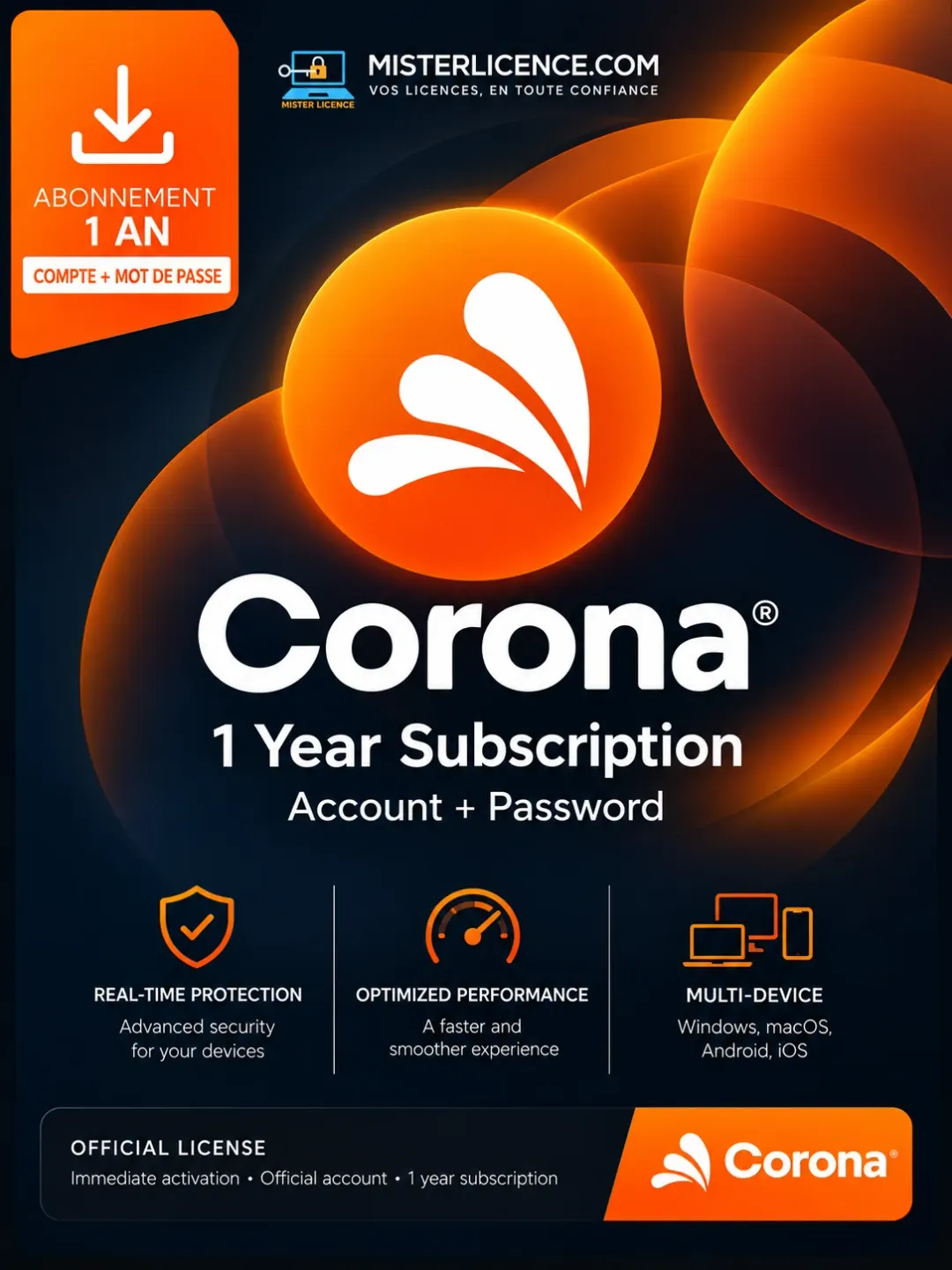 Corona - Compte - 1 an - Image principale du produit