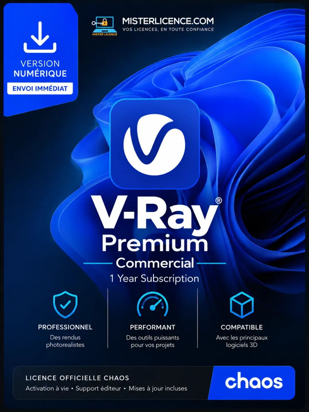 V-Ray Premium Commercial - 1 an - Image principale du produit