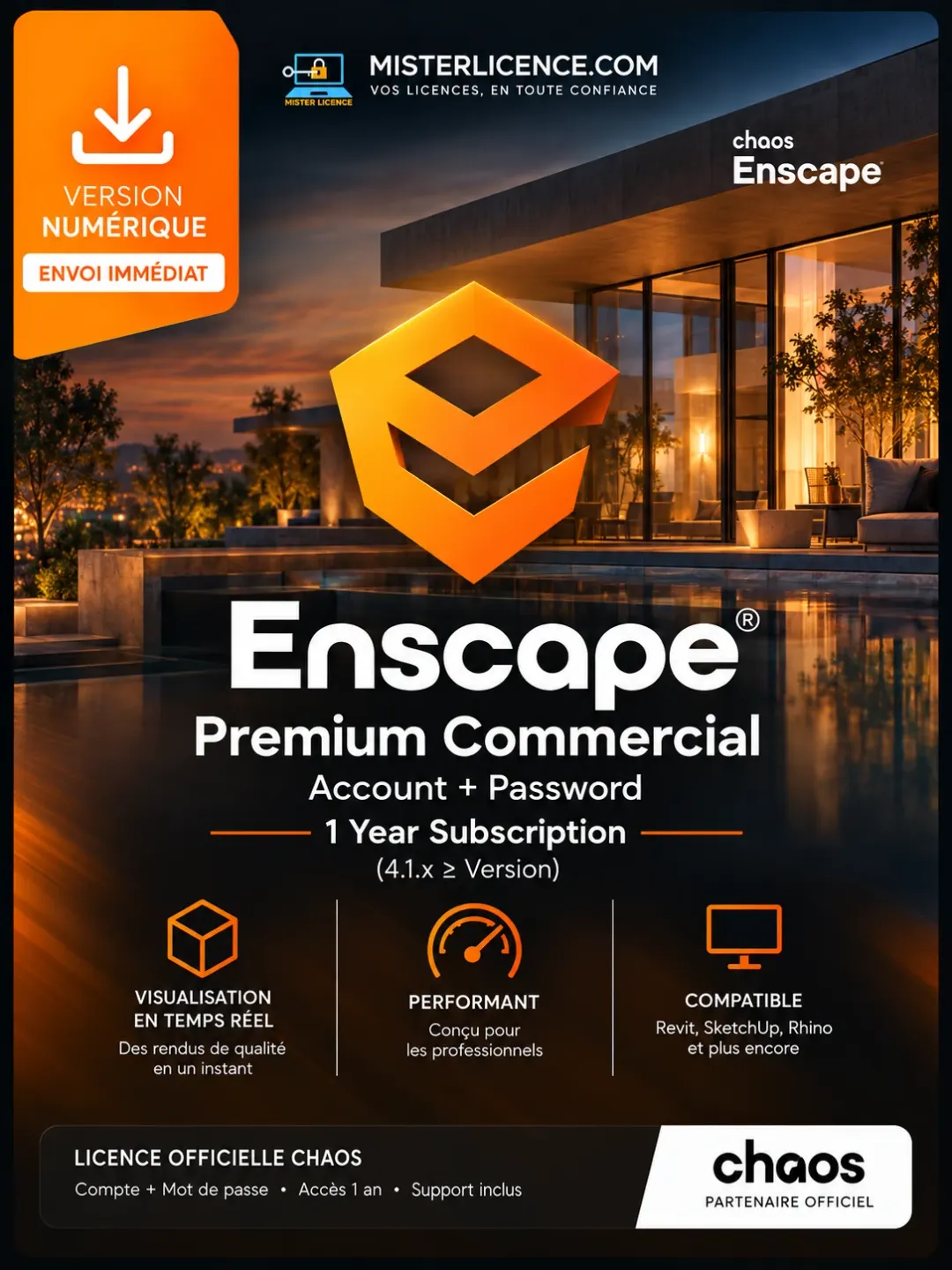 Enscape Premium Commercial - Compte - 1 an - Image principale du produit