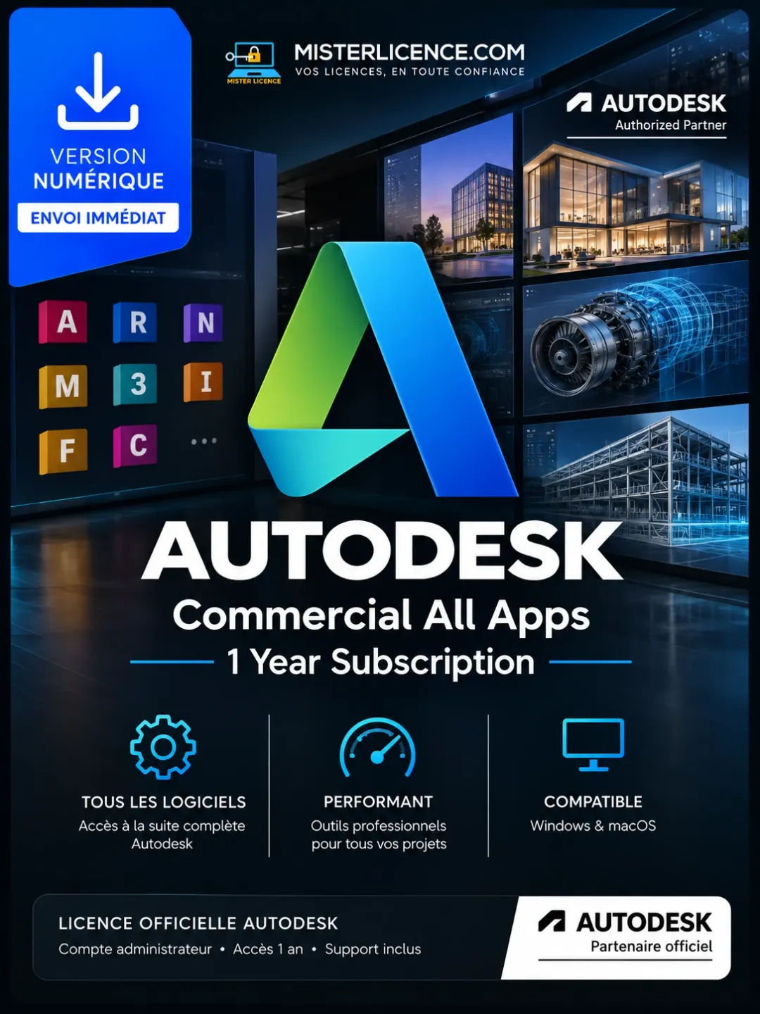 Autodesk Commercial All Apps - 1 an