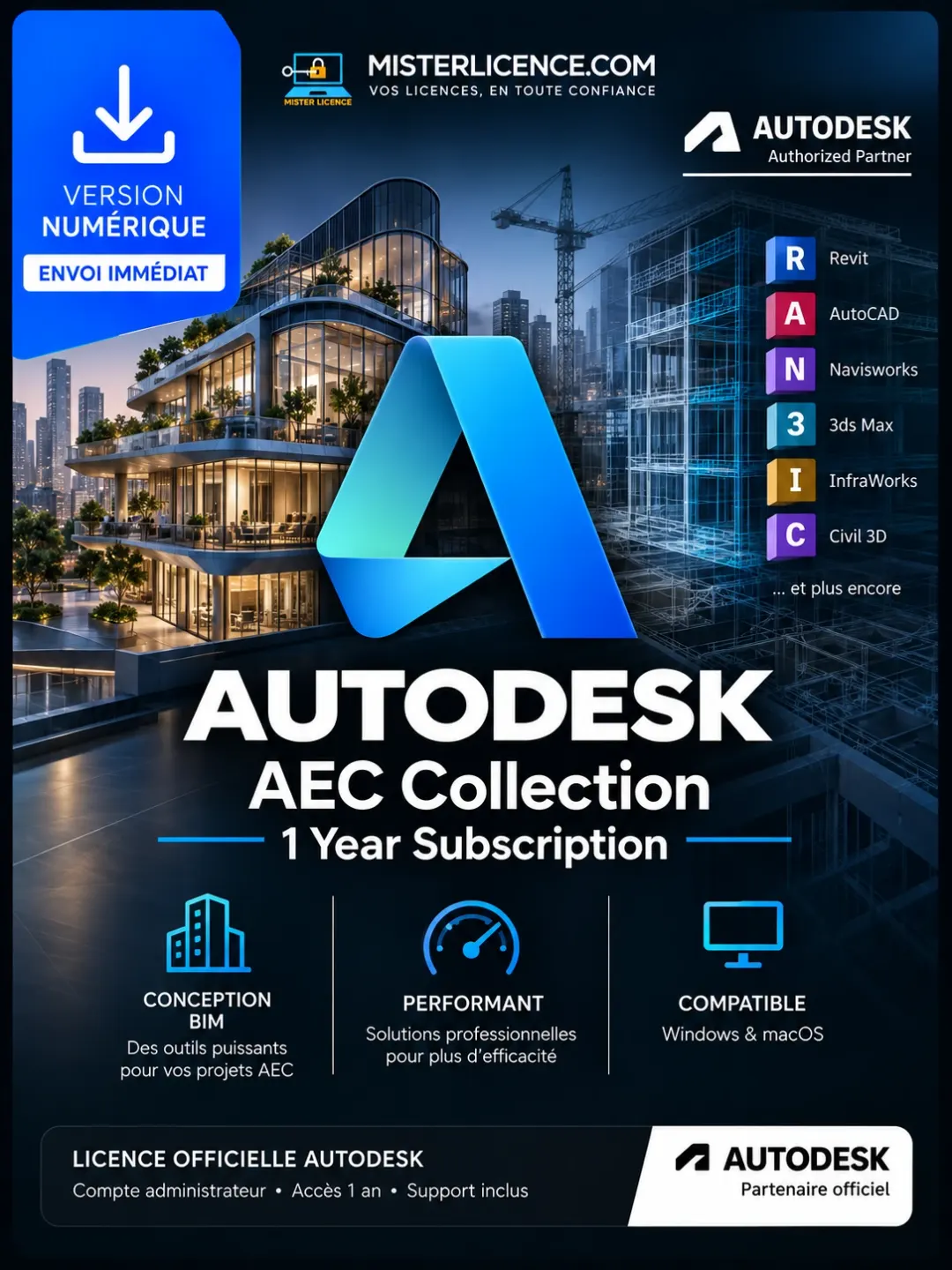 Autodesk Commercial AEC Collection - 1 an