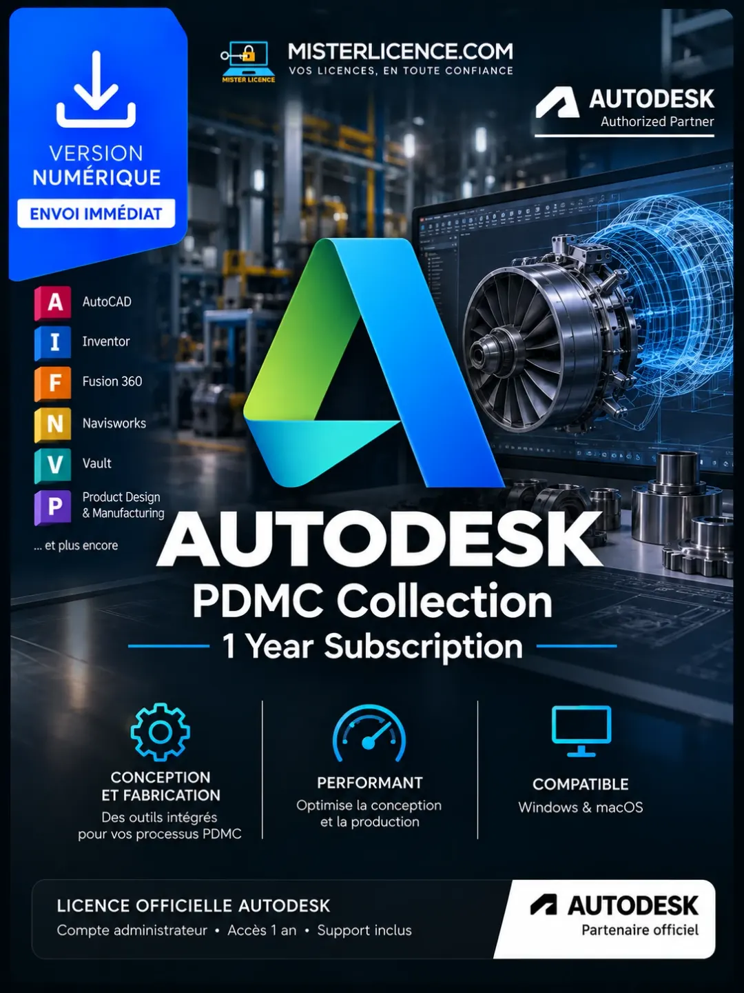 Autodesk Commercial PDMC Collection - 1 an