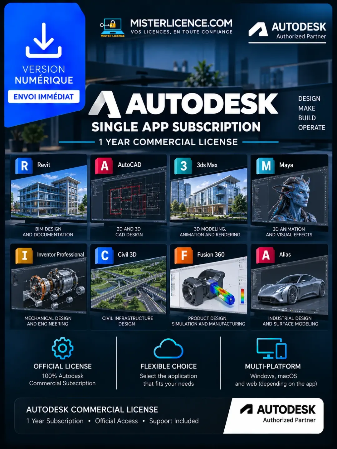 Autodesk Commercial 3ds Max - 1 an