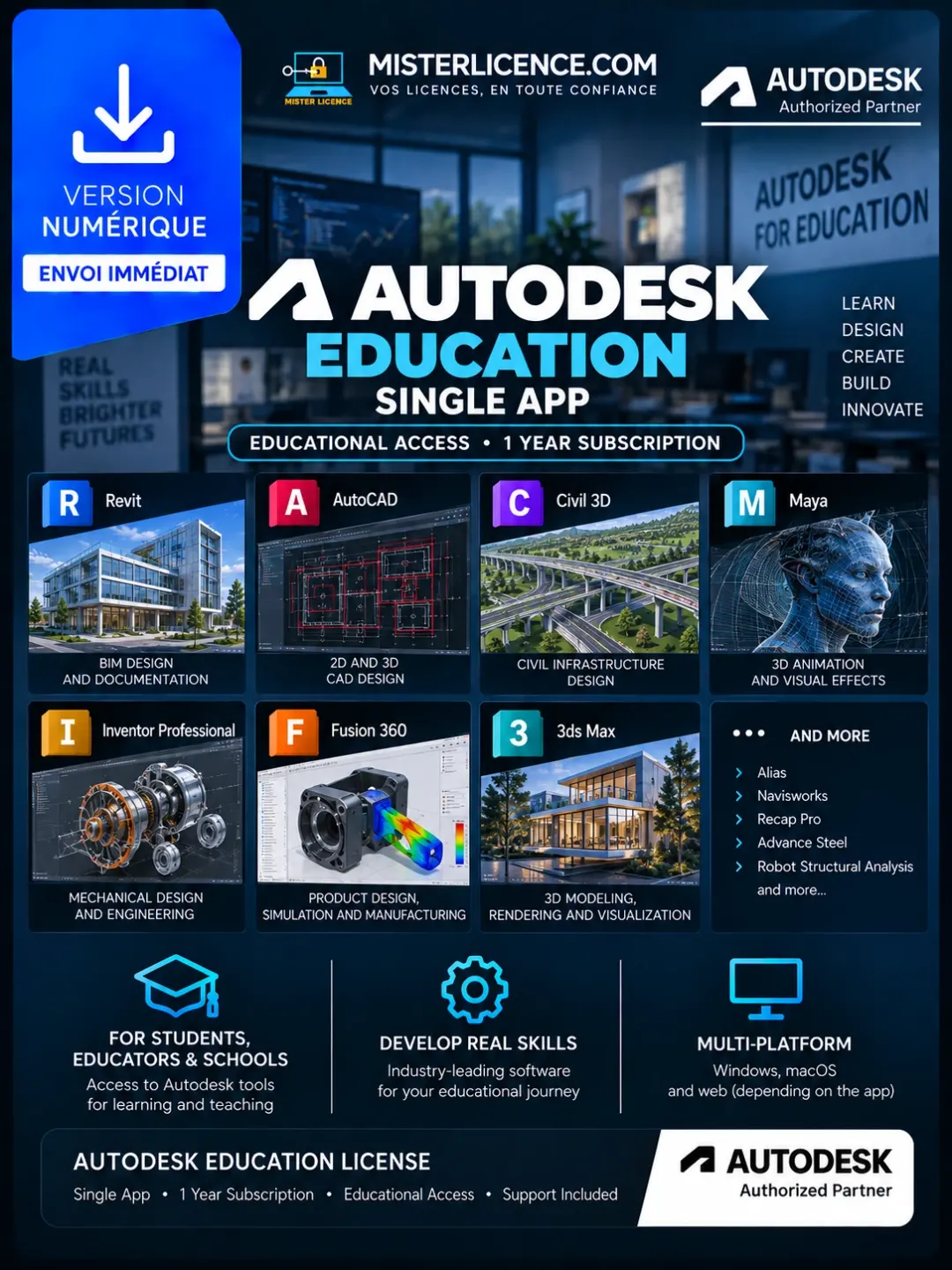Autodesk Edu 3ds Max - 3 ans - Image principale du produit