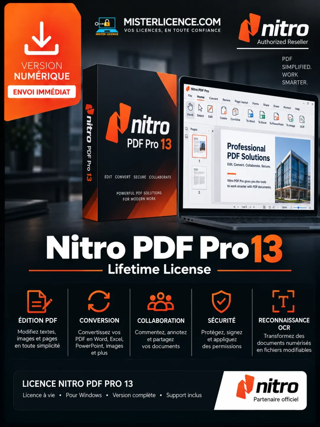 Nitro PDF Pro 13/12/11/10/9 - à vie