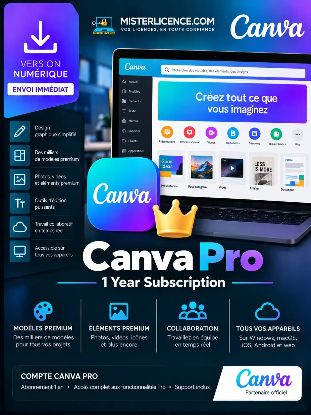 Canva Pro Account - 1 an