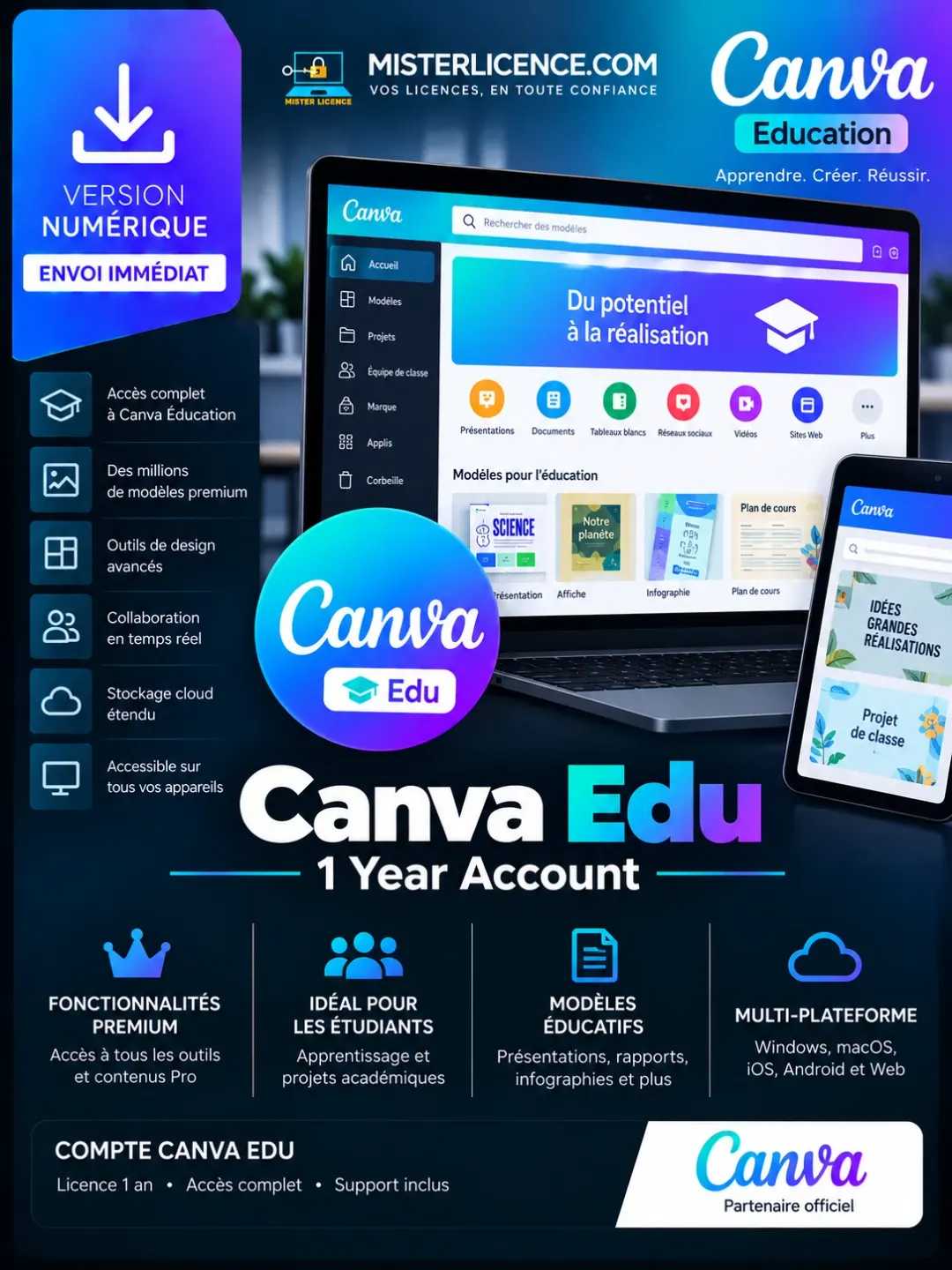 Canva Edu Account - 1 an