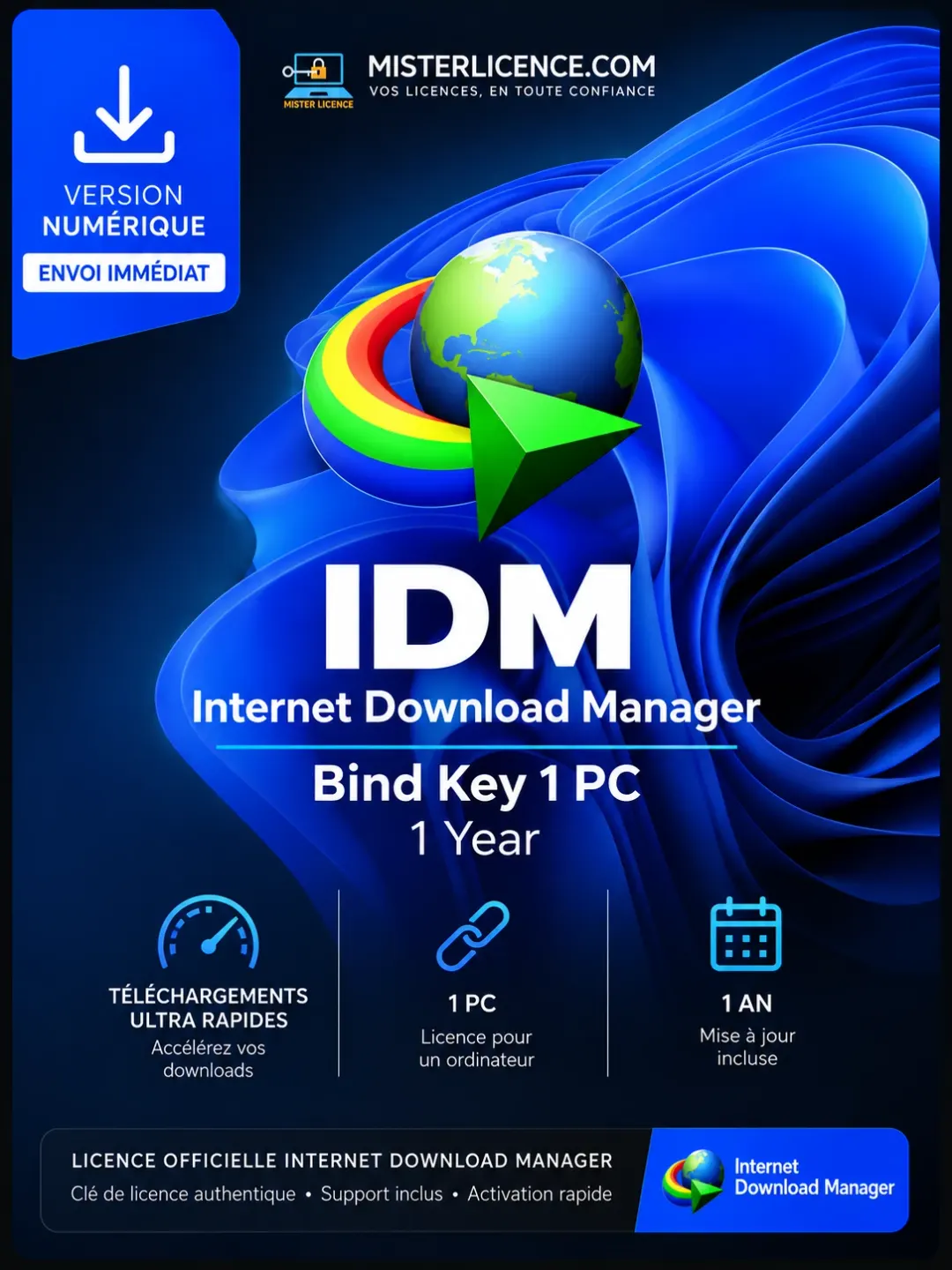 IDM Internet Download Manager - Bind - 1 an - Image principale du produit