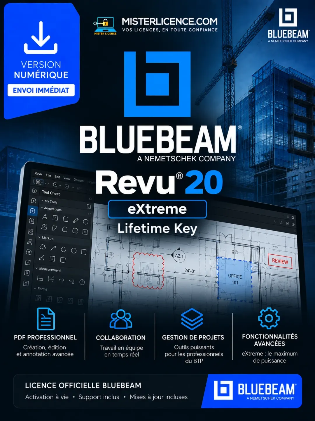 Bluebeam Revu eXtreme 20 - à vie - Image principale du produit
